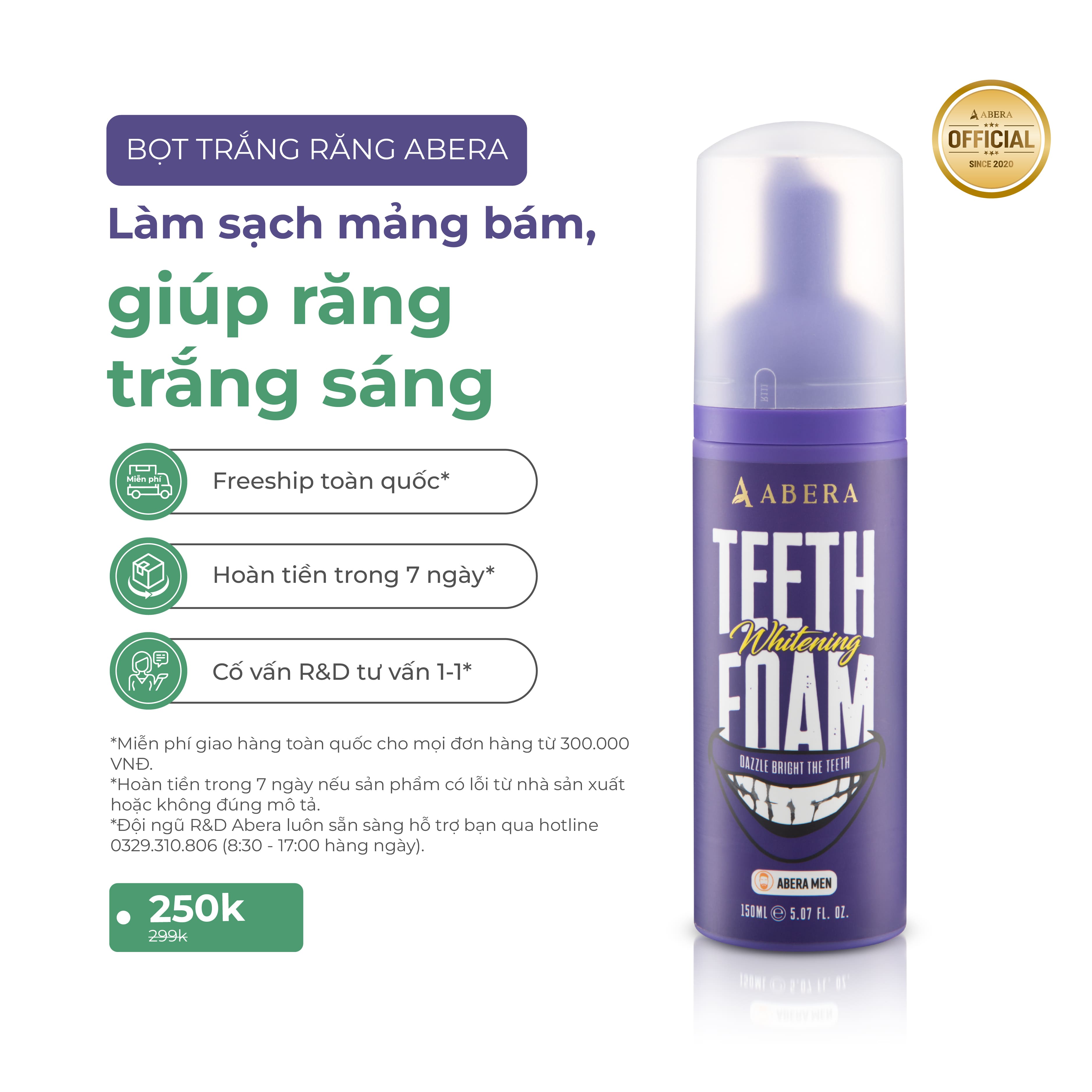 Abera Teeth Whitening Foam