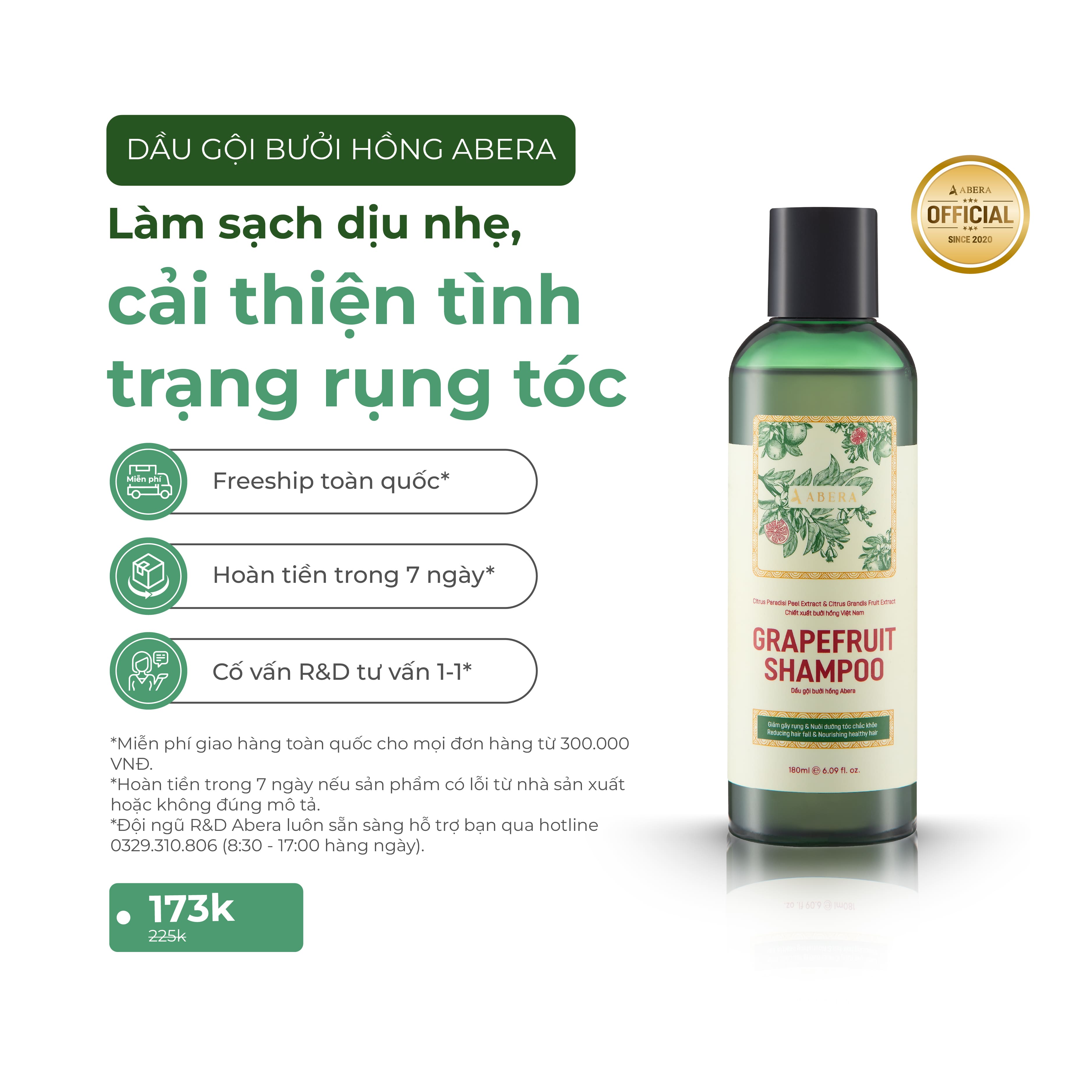 Dầu Gội Bưởi Hồng Abera