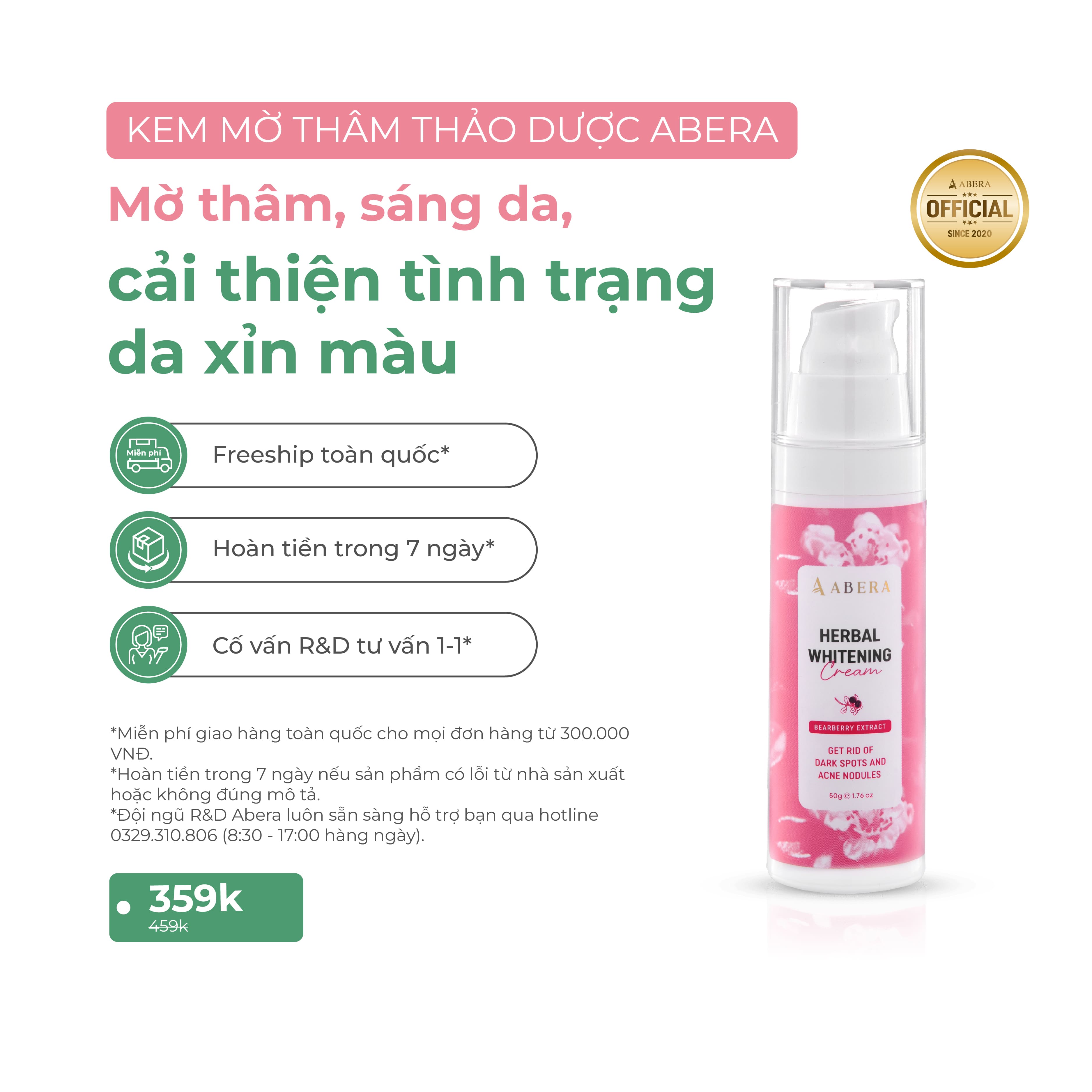 Kem Mờ Thâm Thảo Dược Abera
