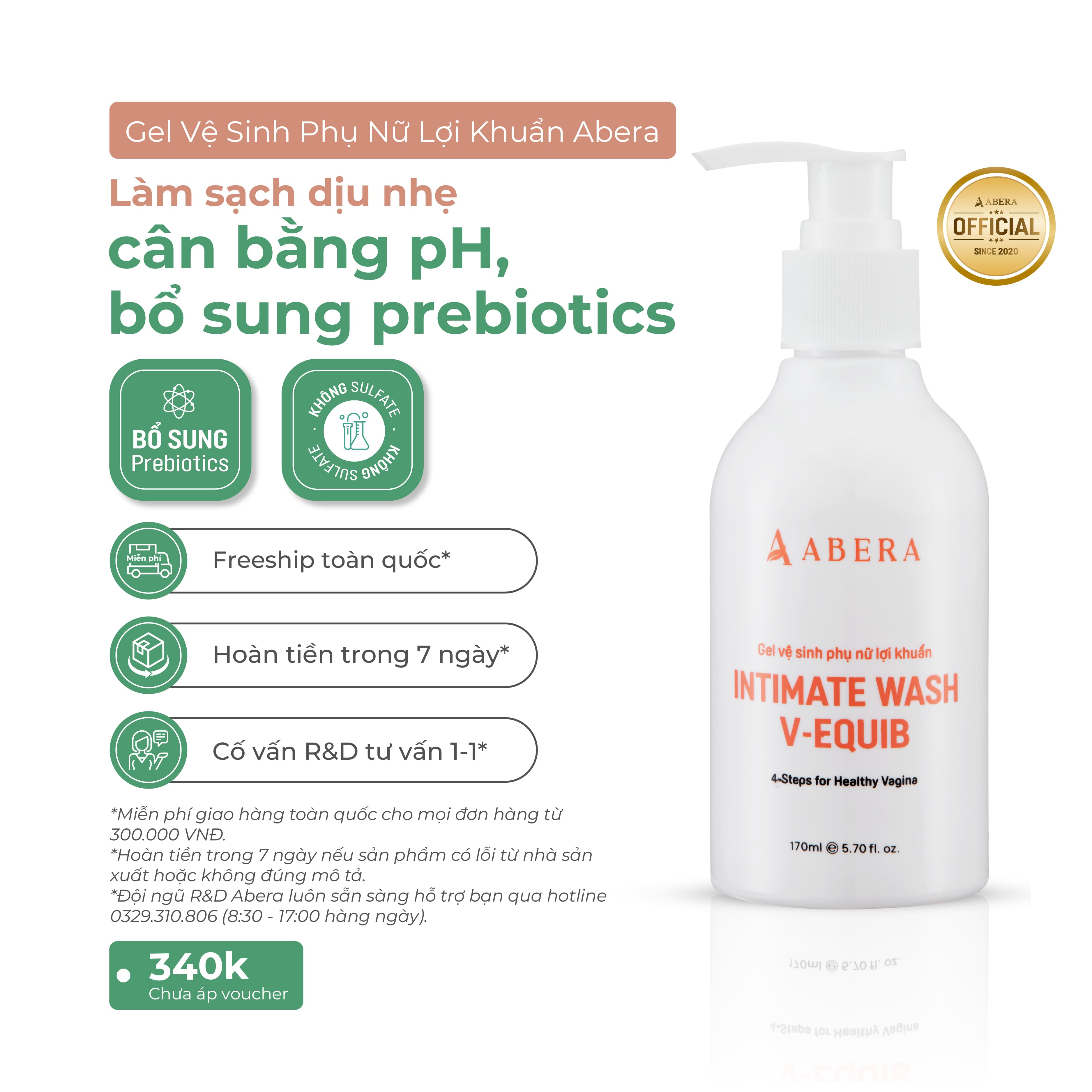 Gel Vệ Sinh Lợi Khuẩn Abera