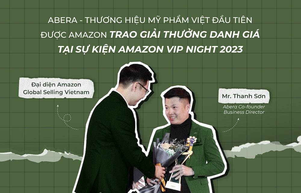 Abera - Thương hiệu mỹ phẩm Việt đầu tiên được Amazon trao giải thưởng danh giá tại sự kiện Amazon Vip Night 2023